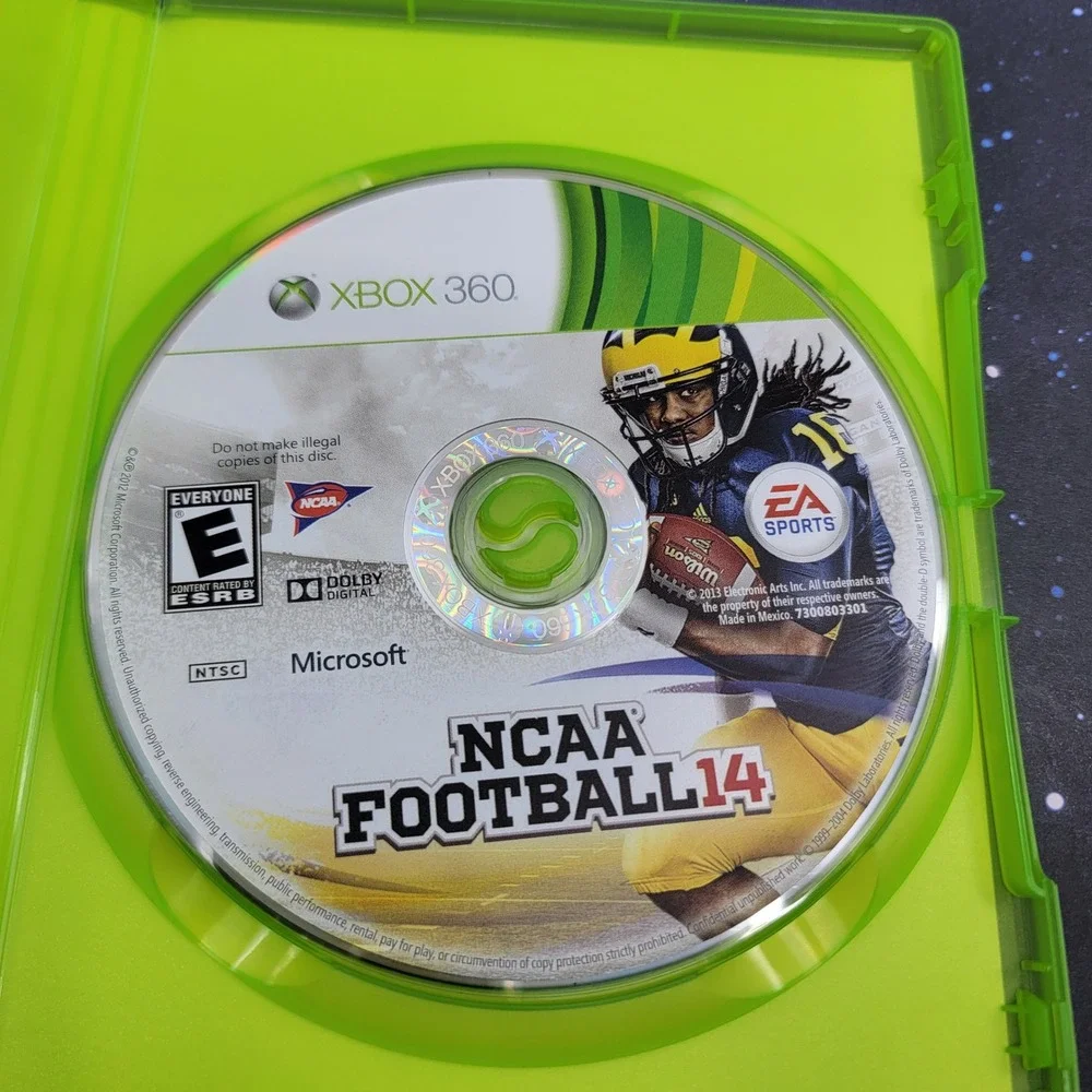 EA Sports NCAA Football 14 Xbox 360 Video Game Denard Robinson Cover No Manual B